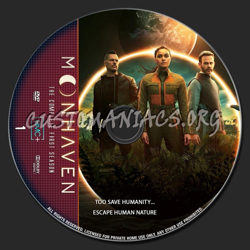 Moonhaven Season 1 dvd label