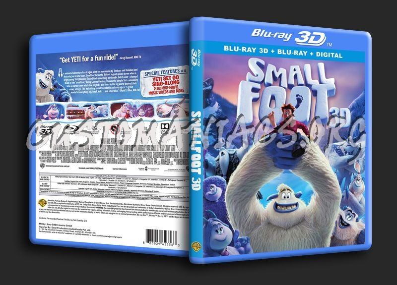 Smallfoot 3D blu-ray cover