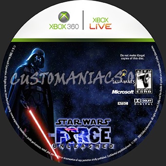 Star Wars Force Unleashed dvd label