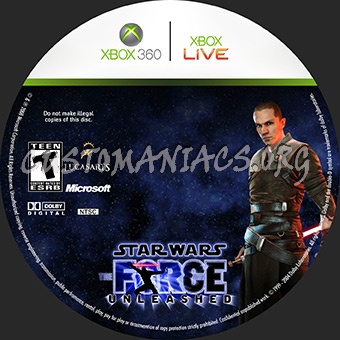 Star Wars Force Unleashed dvd label