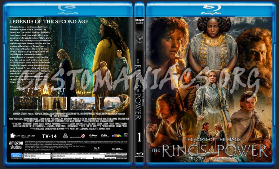 The Lord Of The Rings The Rings Of Power Season 1 blu-ray cover