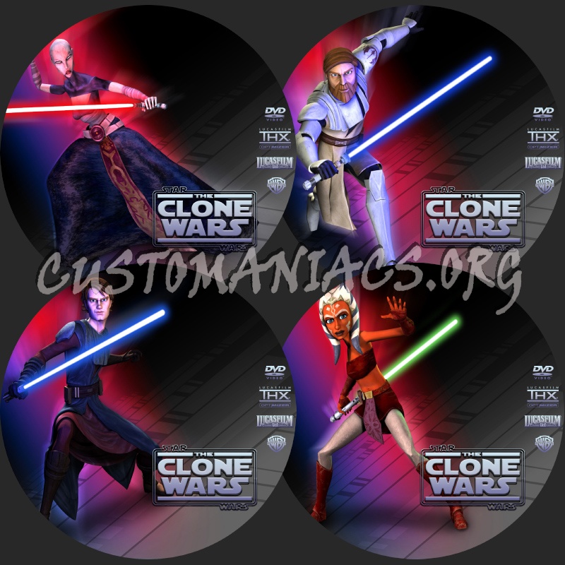 The Clone Wars dvd label