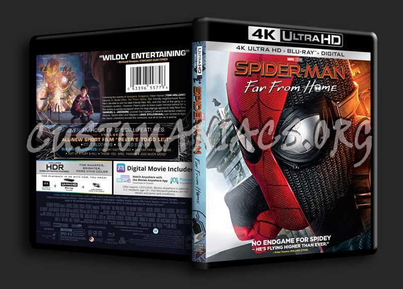 Spider-Man Far From Home 4K blu-ray cover