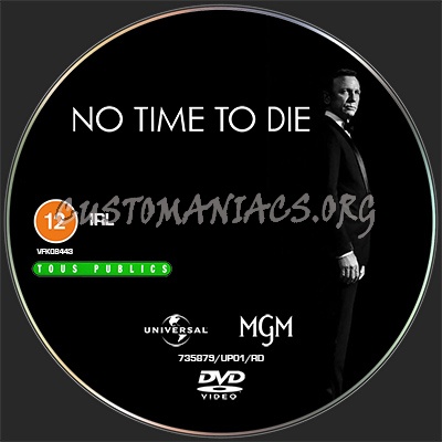 No Time to Die dvd label