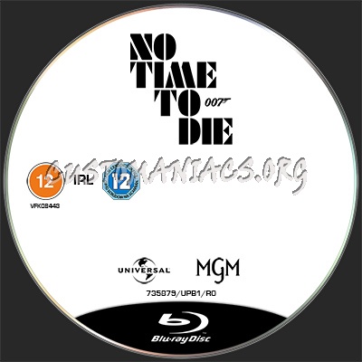 No Time to Die blu-ray label