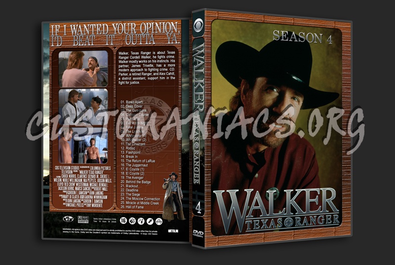 Walker Texas Ranger Season 4 dvd cover