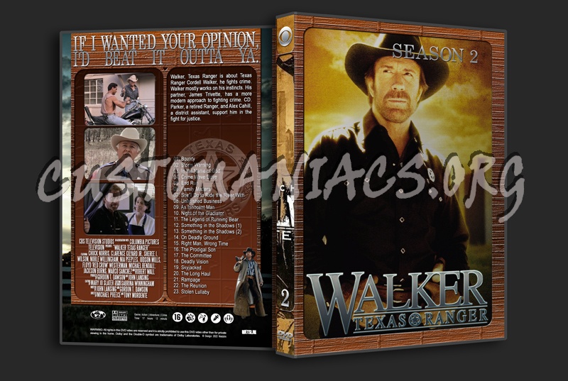 Walker Texas Ranger 1-9 with Spine dvd cover