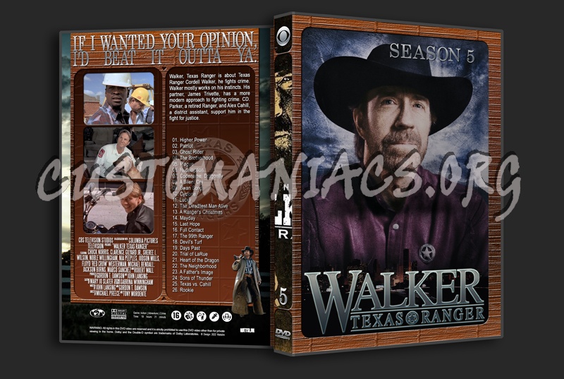 Walker Texas Ranger 1-9 with Spine dvd cover