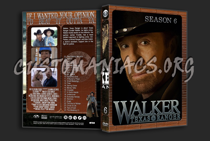 Walker Texas Ranger 1-9 with Spine dvd cover