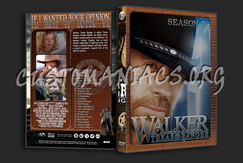 Walker Texas Ranger 1-9 with Spine dvd cover