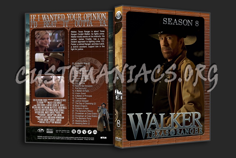 Walker Texas Ranger 1-9 with Spine dvd cover