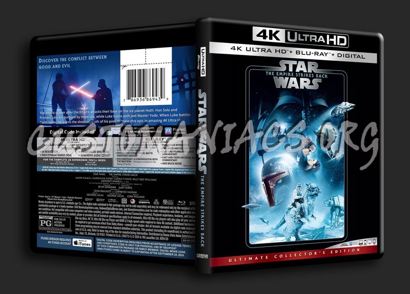 Star Wars The Empire Strikes Back 4K blu-ray cover