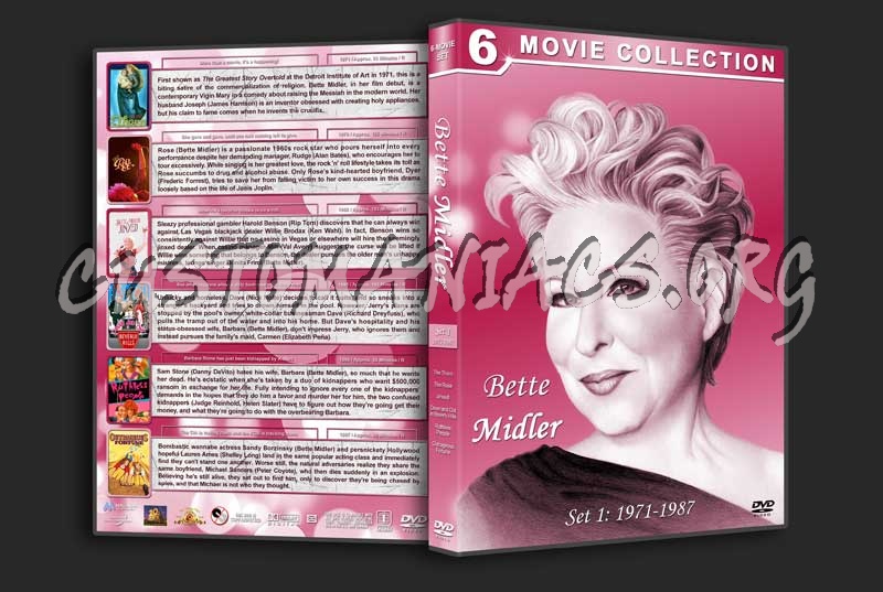 Bette Midler Filmography - Set 1 (1971-1986) dvd cover