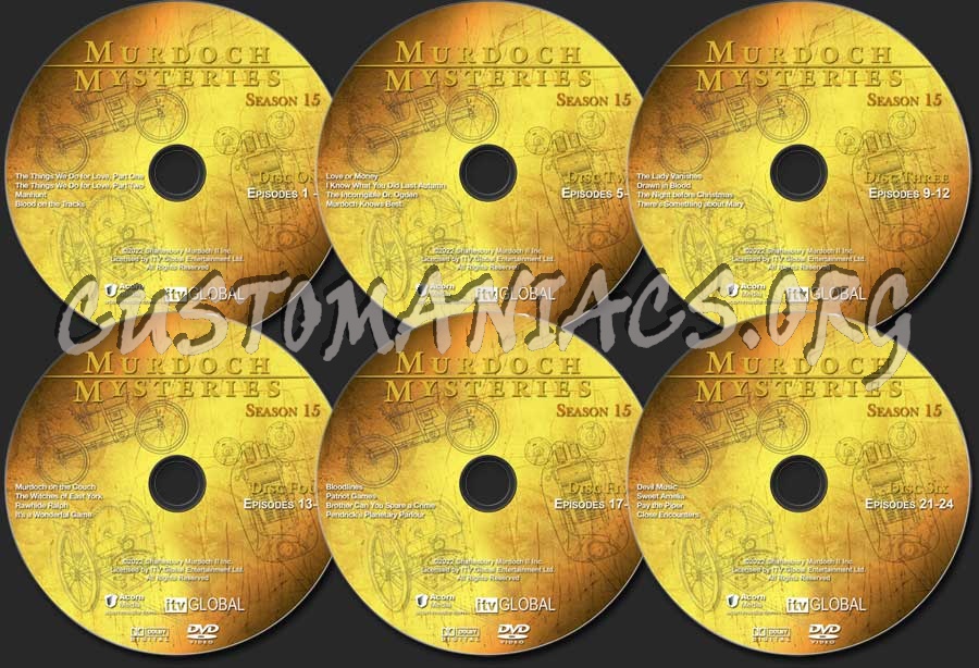 Murdoch Mysteries - Season 15 dvd label