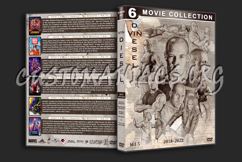 Vin Diesel Filmography - Set 5 (2018-2022) dvd cover