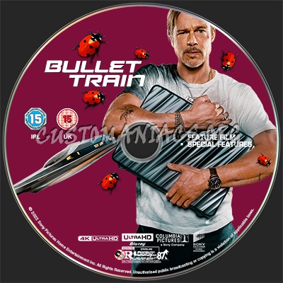 Bullet Train 2022 UHD Bluray Label v1 blu-ray label