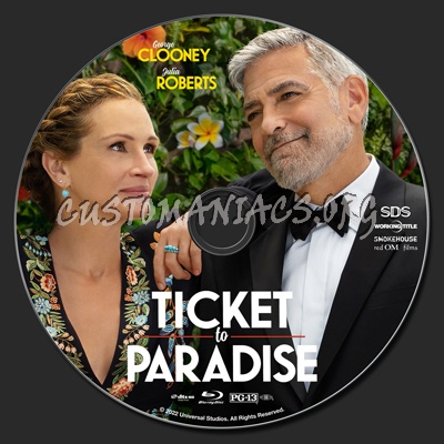 Ticket To Paradise blu-ray label