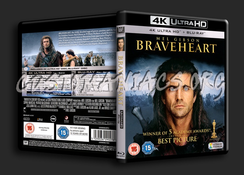 Braveheart 4K blu-ray cover