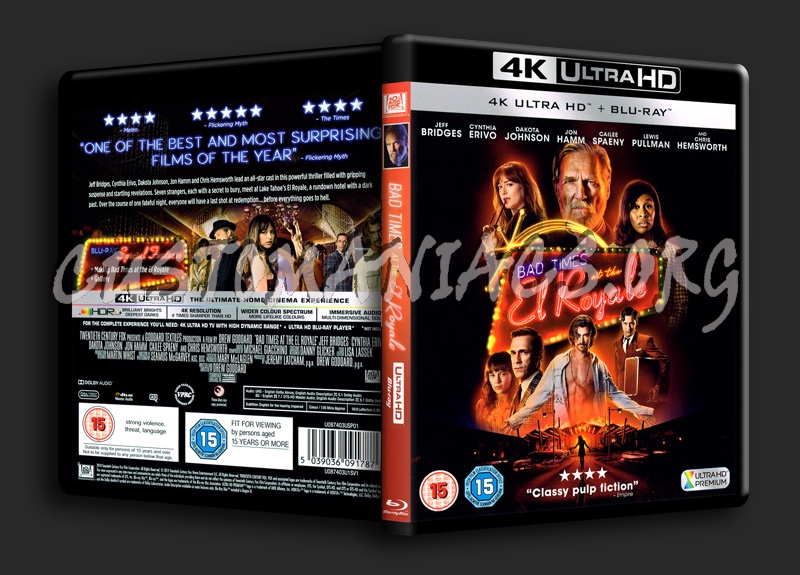 Bad Times at the El Royale 4K blu-ray cover