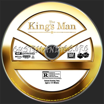The King's Man UHD Bluray Label blu-ray label
