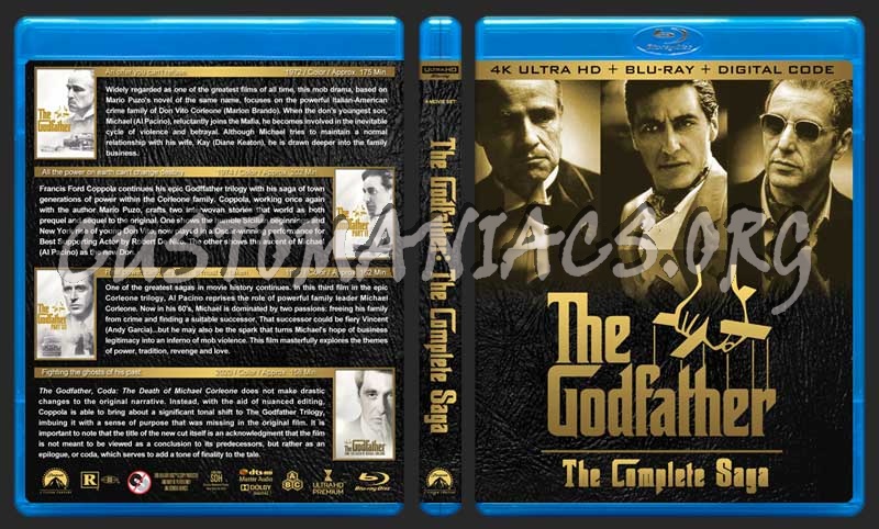 The Godfather: The Complete Saga (4K) blu-ray cover