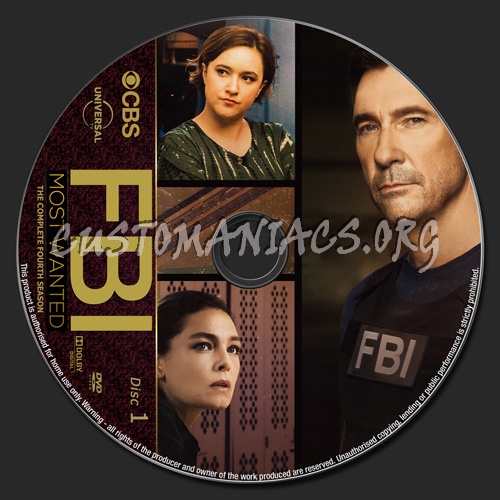 FBI Most Wanted Season 4 dvd label