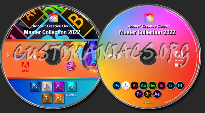 Adobe Creative Cloud Master Collection 2022 blu-ray label