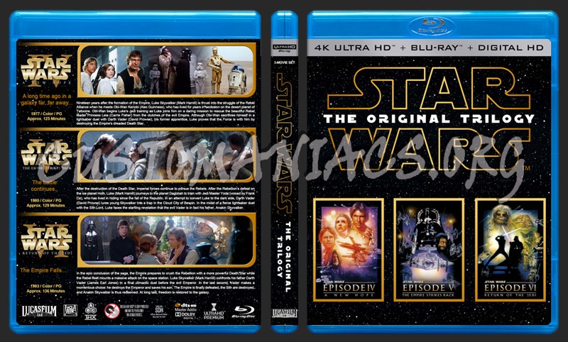Star Wars - The Original Trilogy (4K) blu-ray cover