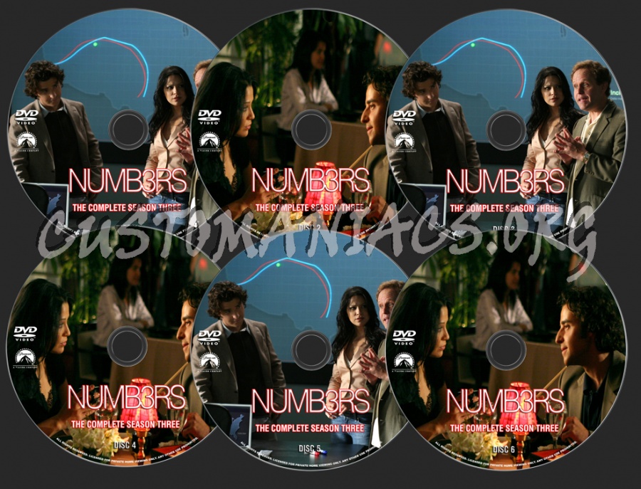 Numb3rs Season 3 dvd label