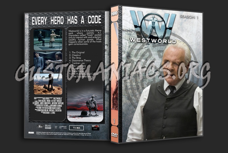 Westworld 4 seasons with spine dvd cover