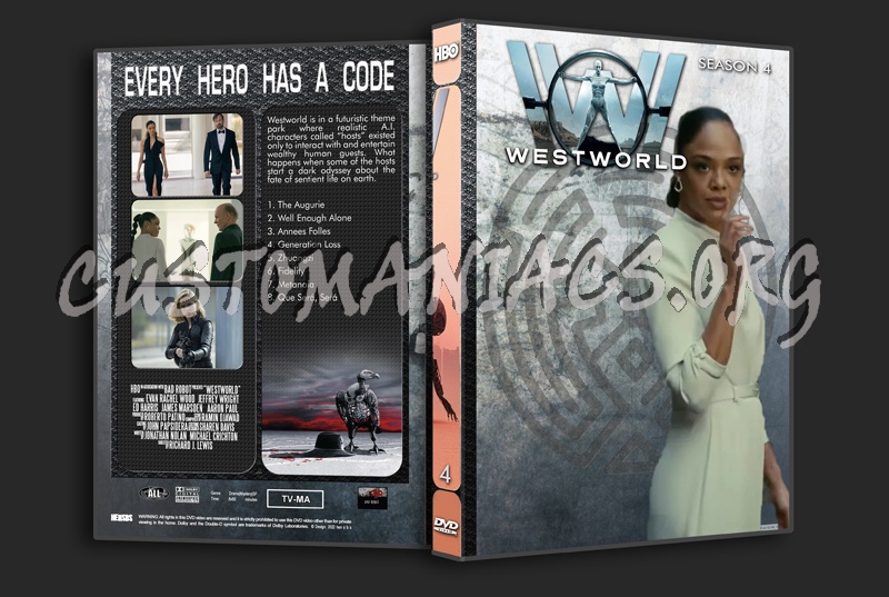 Westworld 4 seasons with spine dvd cover