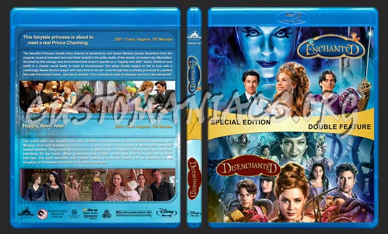 Enchanted / Disenchanted Double  Feature blu-ray cover