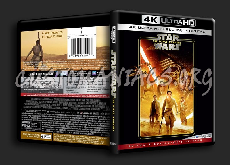 Star Wars The Force Awakens 4K blu-ray cover