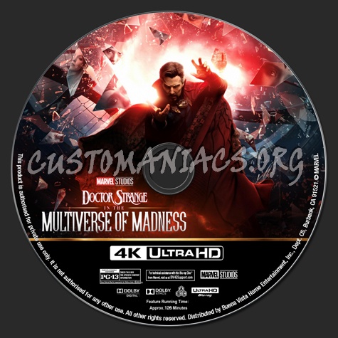 Doctor Strange in the Multiverse of Madness 4K blu-ray label