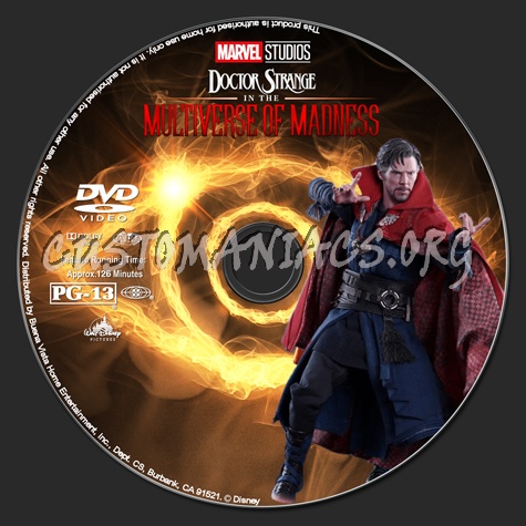 Doctor Strange in the Multiverse of Madness dvd label