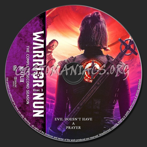 Warrior Nun Season 2 dvd label