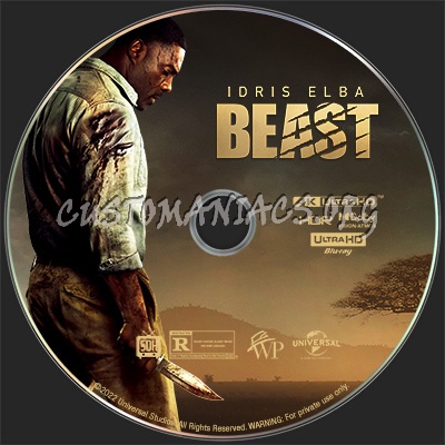 Beast 2022 UHD Label blu-ray label