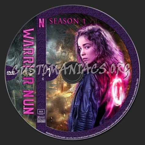 Warrior Nun Season 1 dvd label