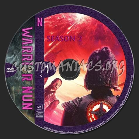 Warrior Nun Season 2 dvd label