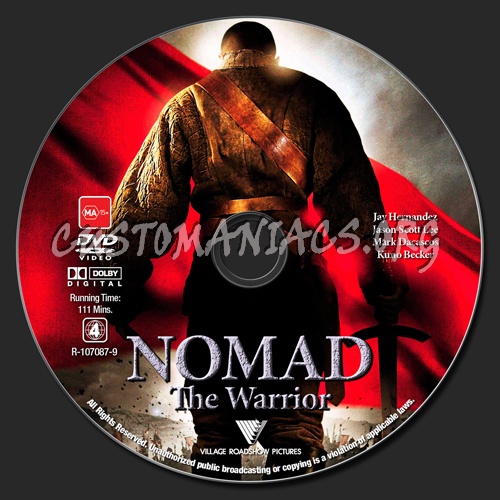 Nomad - The Warrior dvd label