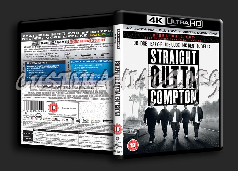 Straight Outta Compton 4K blu-ray cover