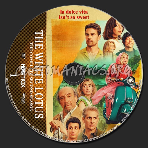 The White Lotus Season 2 dvd label