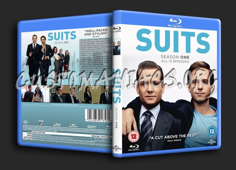 Suits Season 1 blu-ray cover