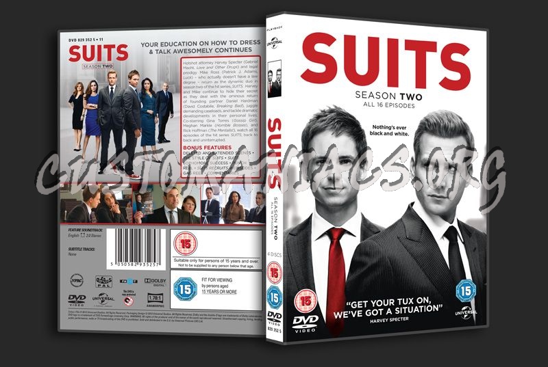 Suits Season 2 dvd cover