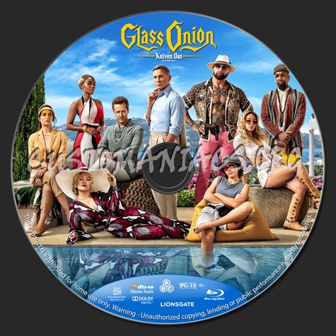 Glass Onion: A Knives Out Mystery blu-ray label