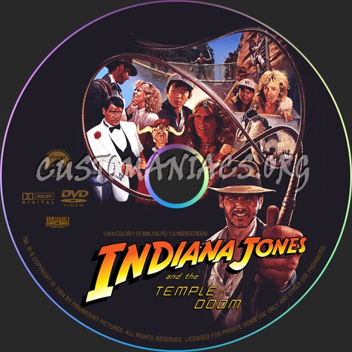Indiana Jones and the Temple of Doom dvd label - DVD Covers & Labels by ...