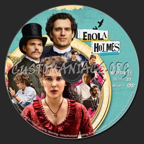 Enola Holmes dvd label