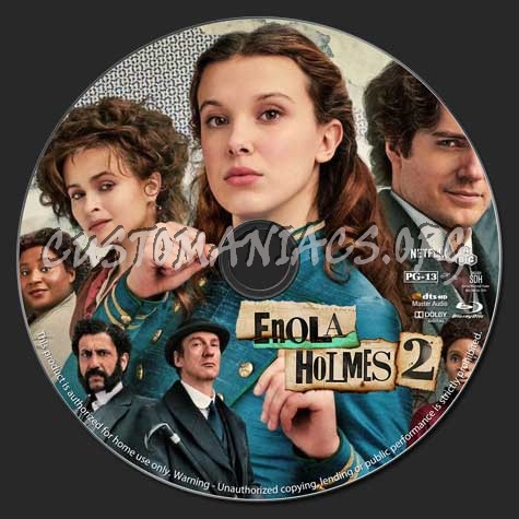 Enola Holmes 2 blu-ray label