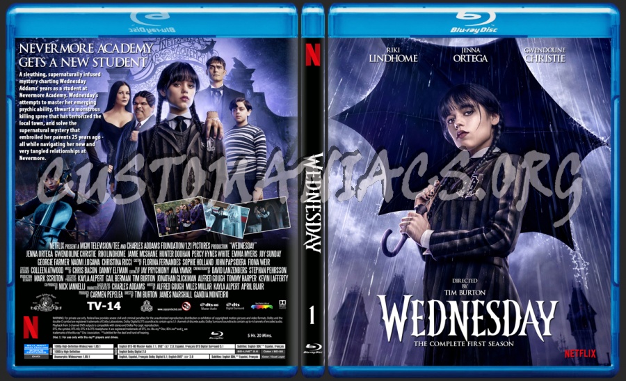 Wednesday Season 1 blu-ray cover