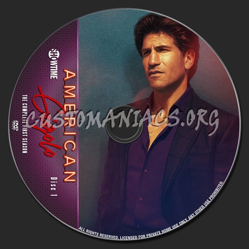 American Gigolo Season 1 dvd label